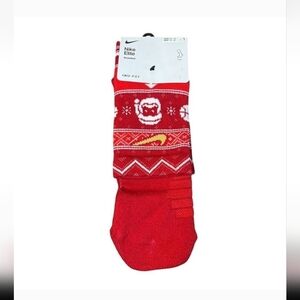 Nike Red Christmas Basketball Socks Youth 3-5 NWT